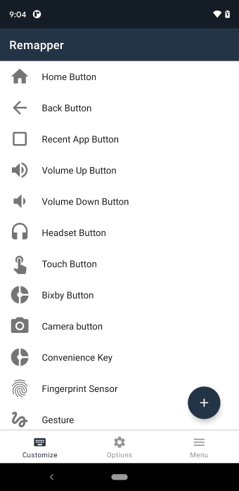 Remap buttons and gestures