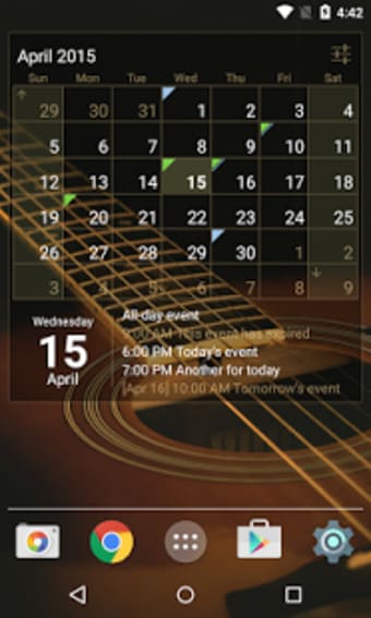 Calendar Widget Month  Agenda