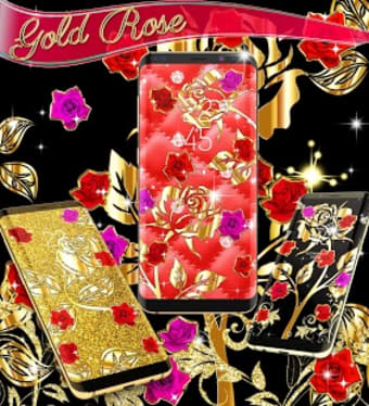 Gold rose live wallpaper