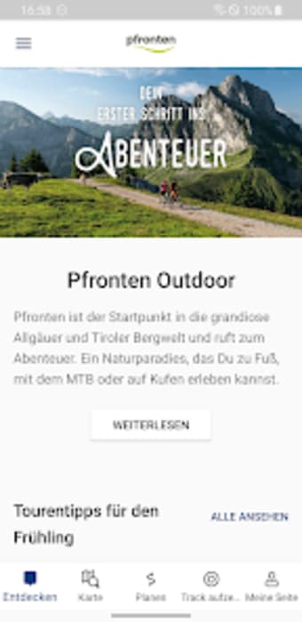 Pfronten im Allgäu Outdoor-App