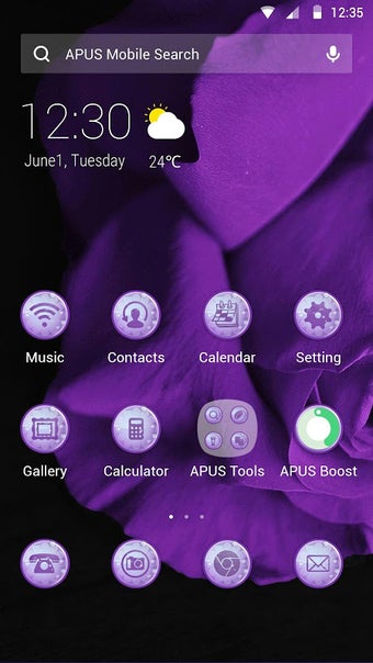 Purple-APUS Launcher theme