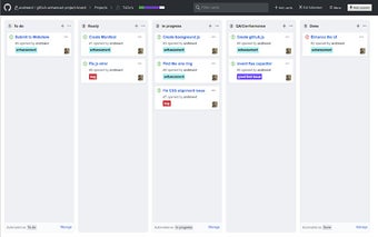 Github Enhanced Project Board