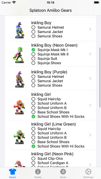 Splamiibo: Gear Guide