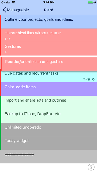 Manageable: Nested ToDo Lists