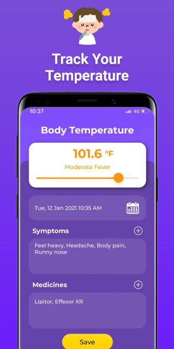 Body Temperature App : Thermometer For Fever