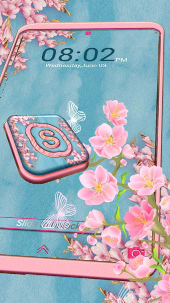 Pink Spring Flowers Launcher Theme