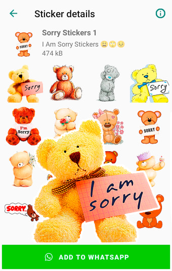Sorry Stickers for WhatsApp