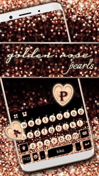 Gold Rose Pearl Luxury Keyboard