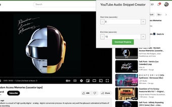 YouTube Audio Snippet Creator