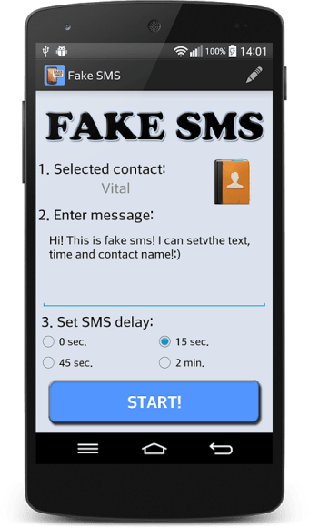 FAKE SMS message