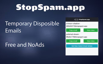 StopSpam.app - Temporary Email without ads