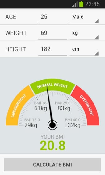 BMI Weight Calculator
