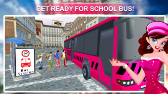 Pink Lady School Bus Driver: Bus Driving Simulator
