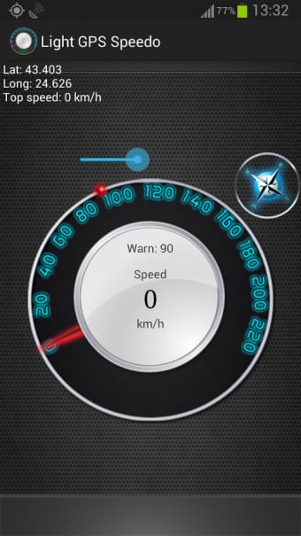 Light GPS Speedometer: kph/mph