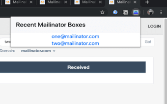 Chrome Mailinator Omnibox