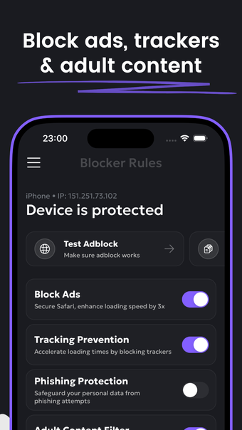 AdShutter: AdBlock  SpeedTest