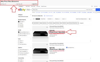 eBay Total Price Display