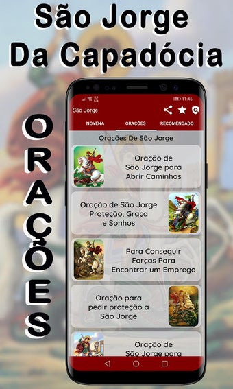 Oração de São Jorge, Novena e imagem de São Jorge