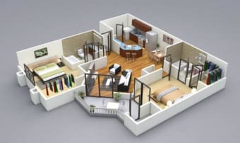 3D house plan designs