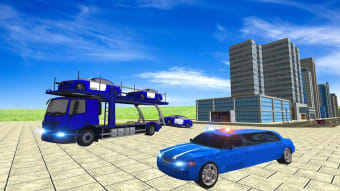US Police Limousine Car: ATV Quad Transporter Game