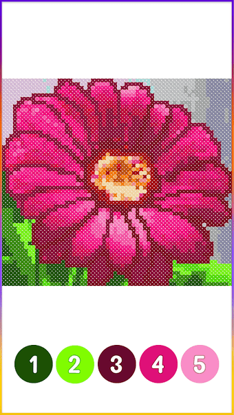 Flowers Cross Stitch Coloring