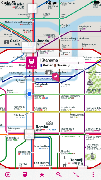 Osaka Rail Map Lite