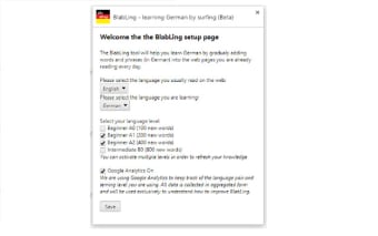 BlabLing - learning German by surfing (Beta)