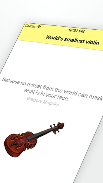 Worlds smallest violin