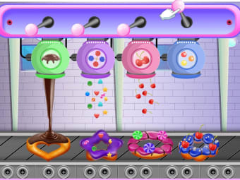 Donuts Cooking Factory: Baking Dessert in Kitchen