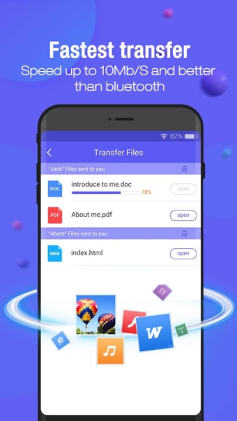 Share files & Transfer music, Apps - ShareThunder