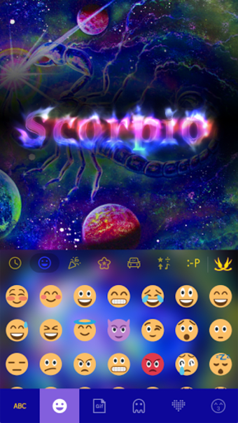 Scorpio Emoji Keyboard Colors