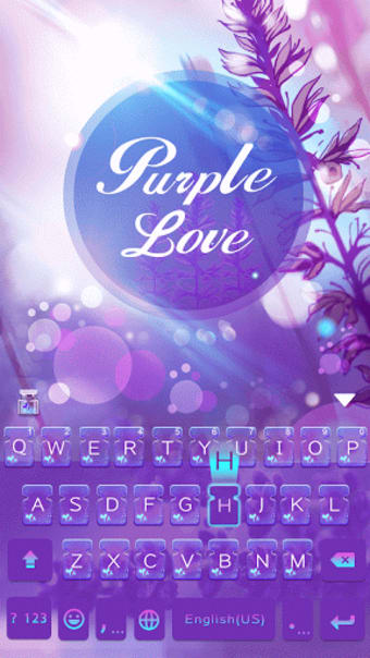 Purple Love Emoji Keyboard