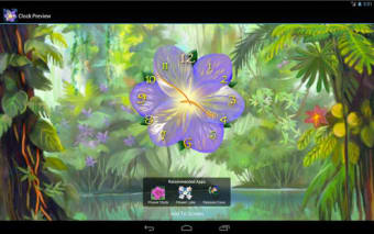 Serene flower clock HD widget