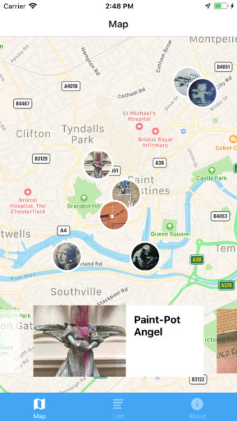 Bristol Tour Map of Banksy