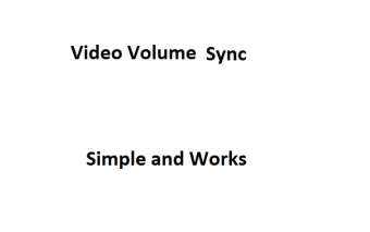 Video Volume Sync