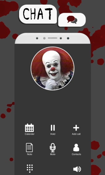 Video call from bad clown - creepy vid simulated