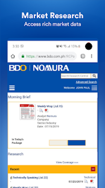 BDO Securities Mobile App