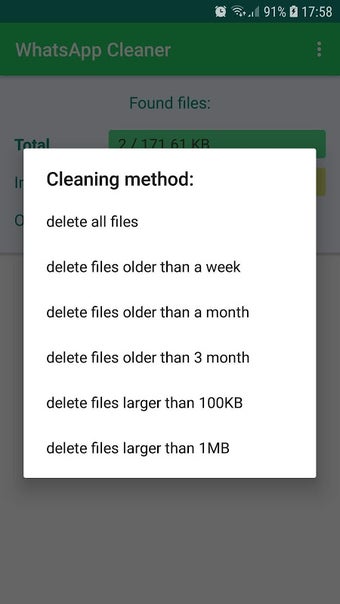 Cleaner for WhatsApp