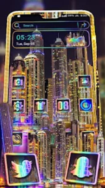 Dubai Night Theme Launcher