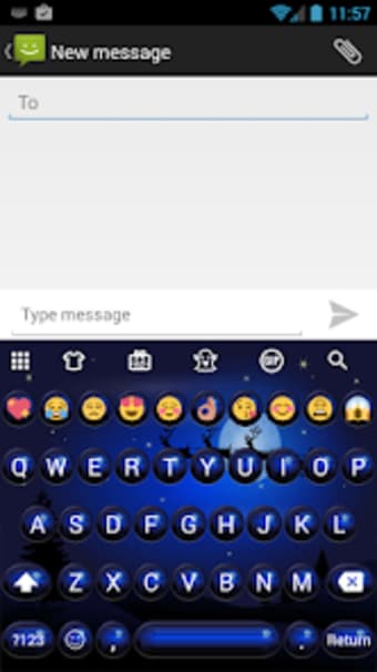 Emoji Keyboard Christmas Night
