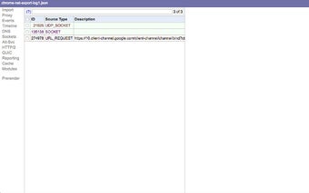 Chromium NetLog dump viewer