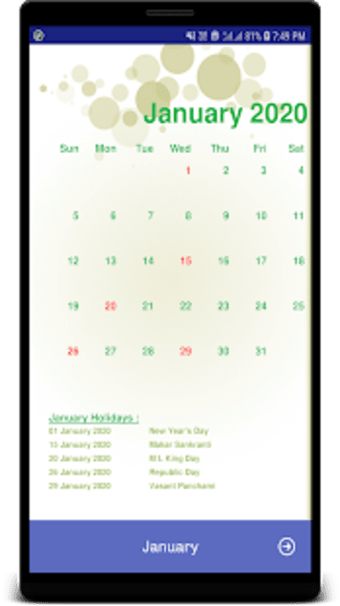 Calendar 2021  Holidays