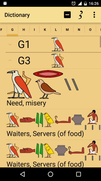 English/Hieroglyph Dictionary
