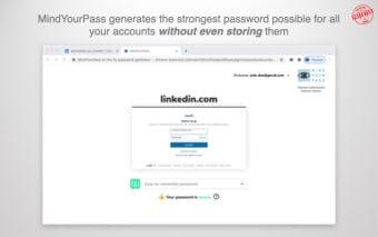 MindYourPass on the fly password generator