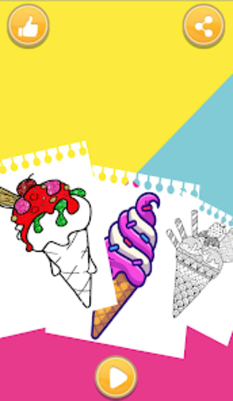 Ice cream coloring book