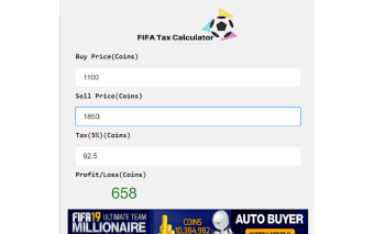 FIFA 19 Calculator