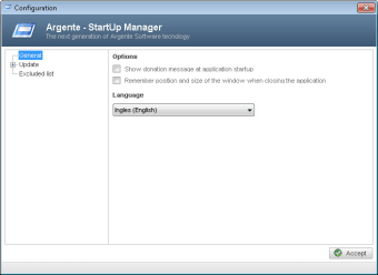 Argente - StartUp Manager