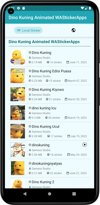 Dino Kuning Animated WASticker
