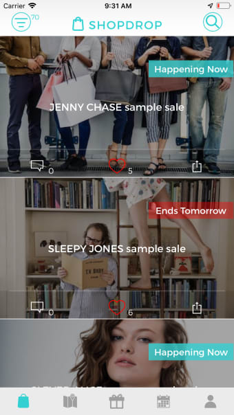 ShopDrop Sample Sales