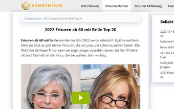 frisuren ab 60 mit brille